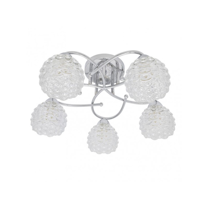 Plafón Bagan cromo 5 X LED E-14 Fabrilamp